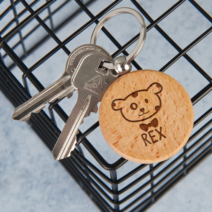 Hund - Schlüsselanhänger aus Holz